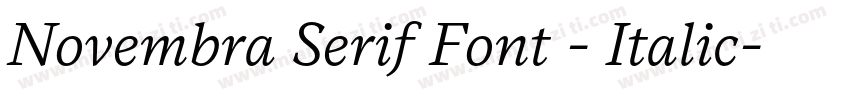 Novembra Serif Font - Italic字体转换